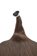 Double Drawn Hair - Keratin Bond Hair Extensions (1g per Strand) - Brown | 65 cm