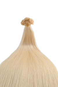 Double Drawn Hair - Keratin Bond Hair Extensions (1g per Strand) - Platinum | 65 cm