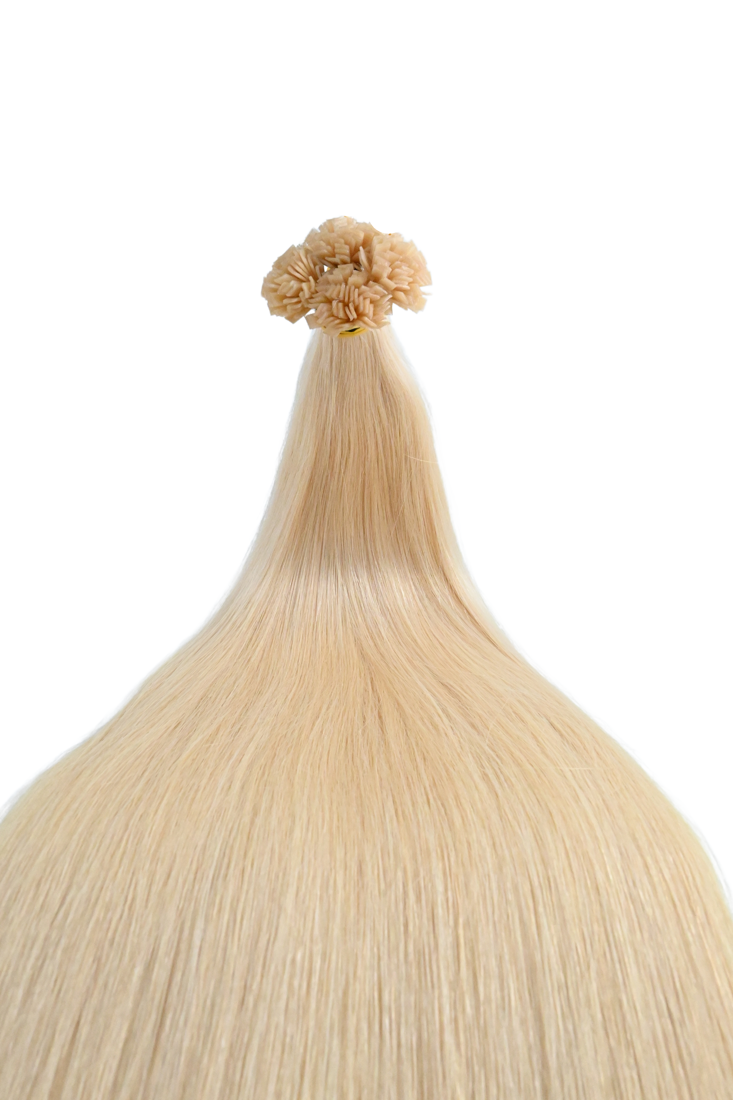 Double Drawn Hair - Keratin Bond Hair Extensions (1g per Strand) - Platinum | 65 cm