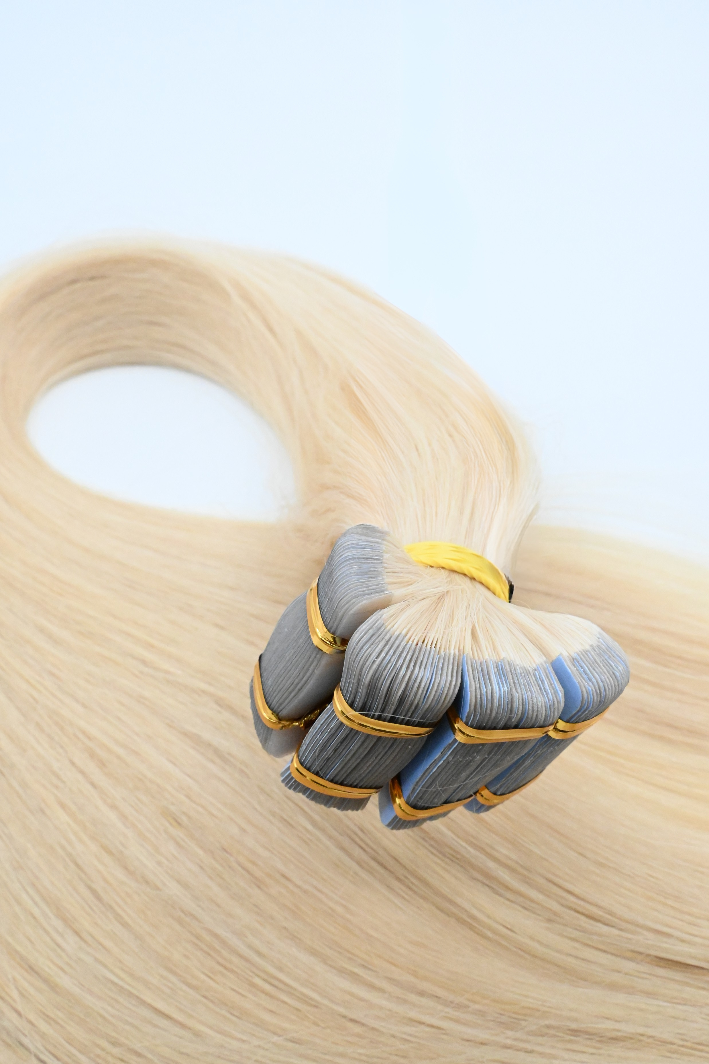 Tape in Double Hair Extensions | Platinum Blonde | 65cm