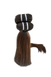 Double Drawn – Weft in Hair Extensions - Dark Brown | 65 cm