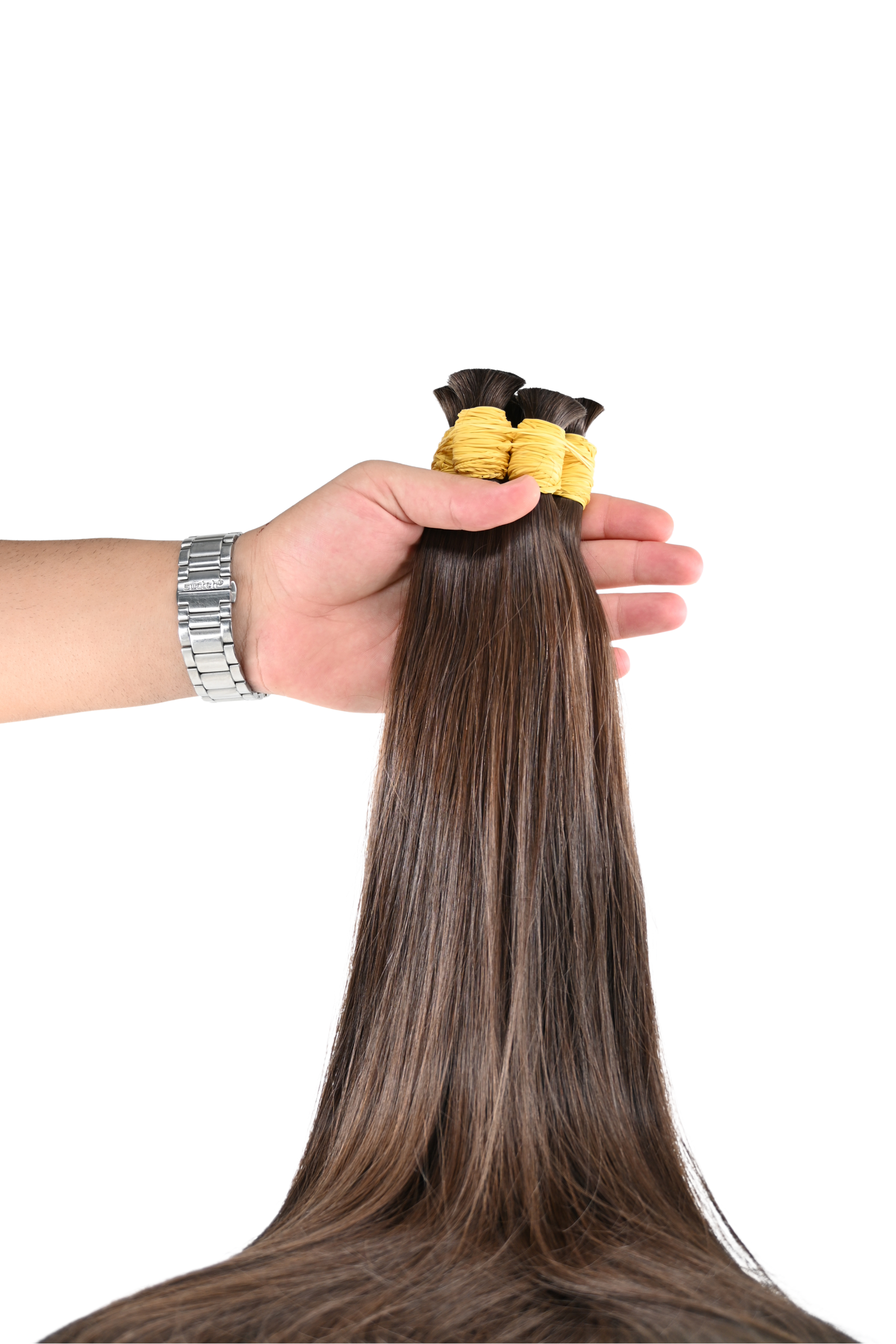 Double Drawn Hair - Dark Ash Brown | 65 cm 