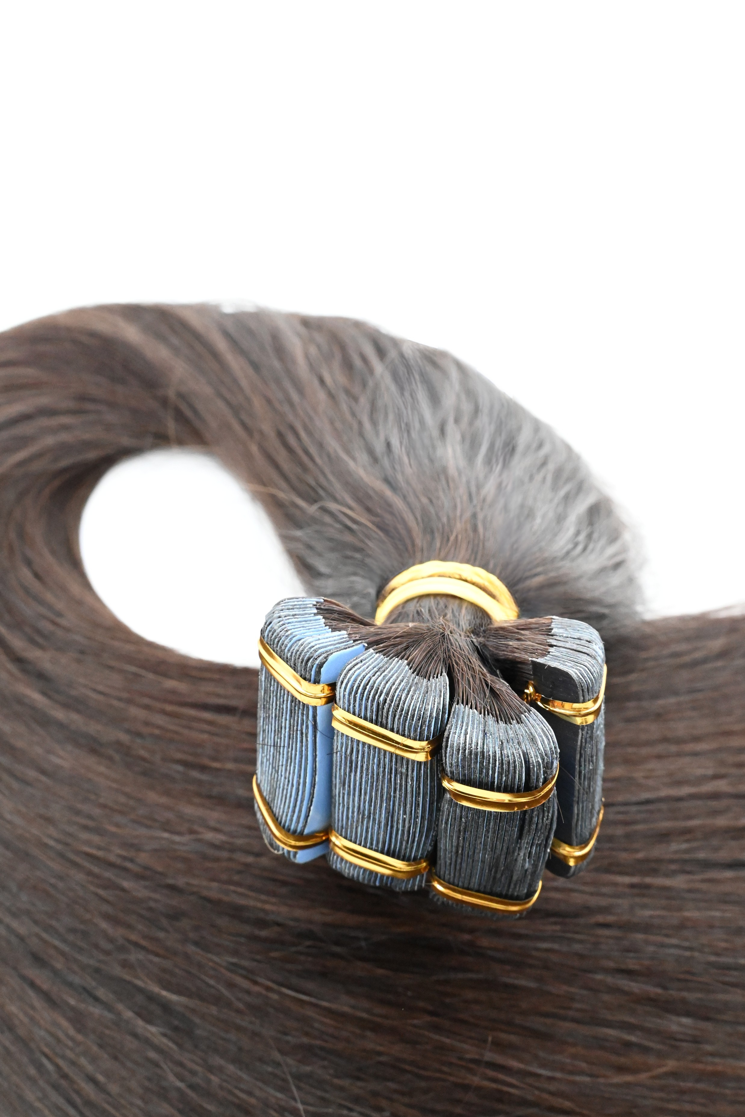Tape in Double Hair Extensions | Dark Chestnut| 65cm