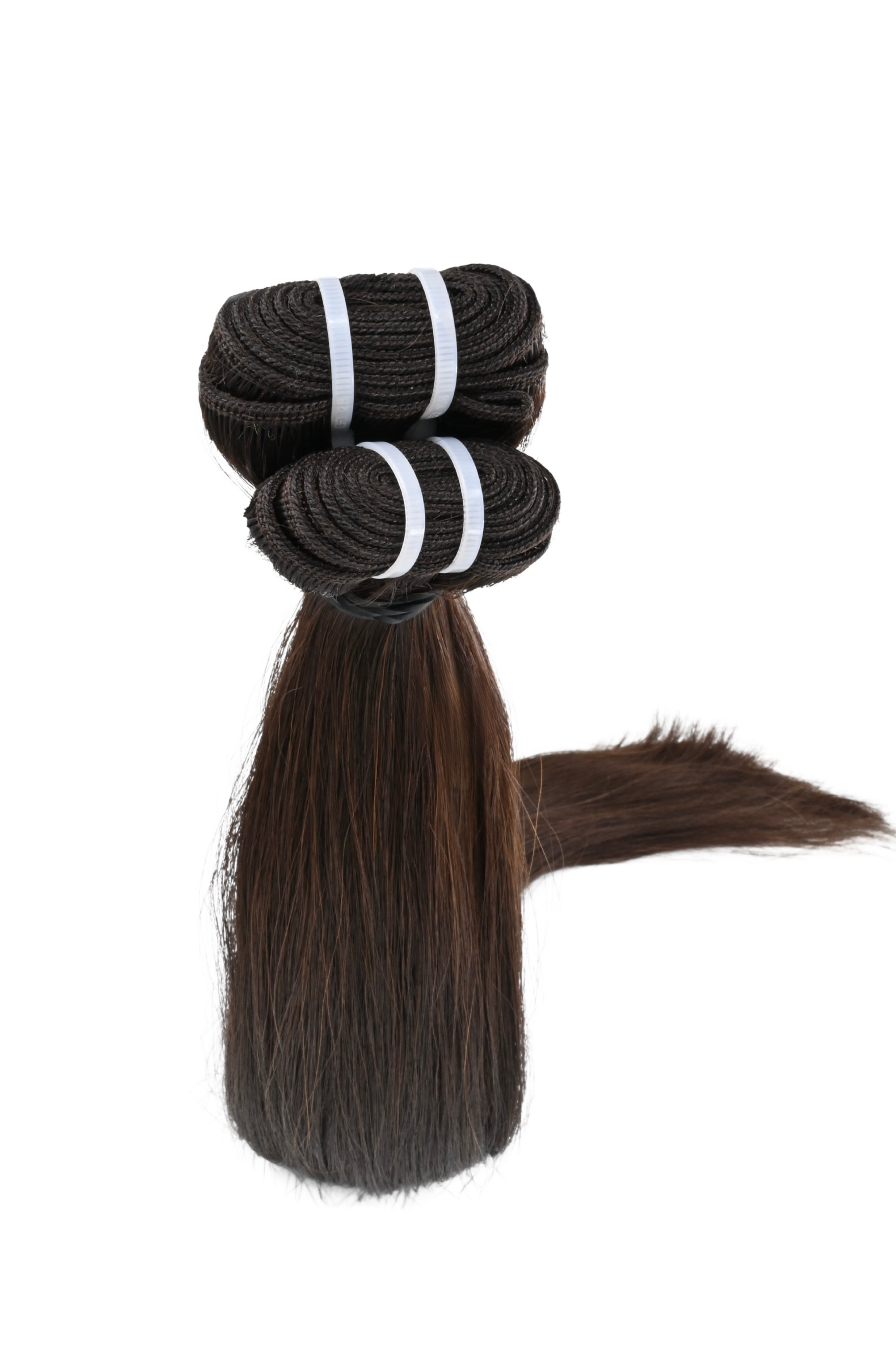 Double Drawn Hair - Weft in Hair Extensions - Dark Brown | 65 cm