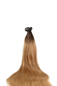 Genius Weft Hair Extensions – Dark Root Golden Blonde Ombre – 65cm/26 inch