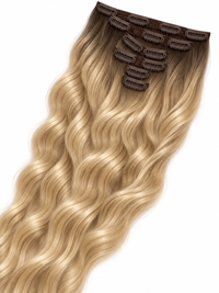 Clips Hair Extensions 65 cm Dark Roots Golden Blonde Ombre (2T/8N)