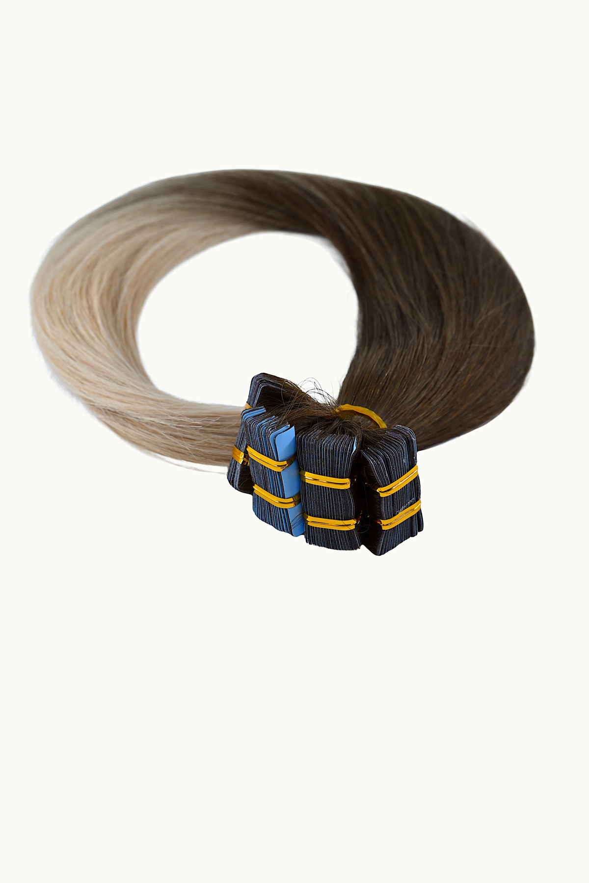Invisible Tape Hair Extensions – Espresso Icy Blonde Long Root Ombre – 2T/SIL-1/3#