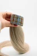 Platinum Blonde Human Hair Tape-In Extensions