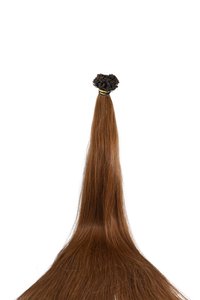 Double Drawn Hair - Keratin Bond Hair Extensions (1g per Strand) - Brown | 65 cm