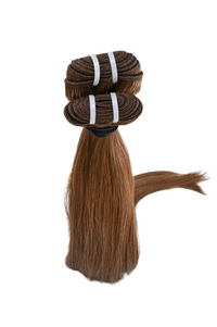 Double Drawn Hair - Weft in Hair Extensions - Brown | 65 cm