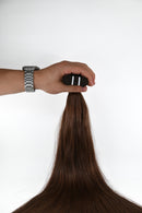 Double Drawn Hair - Weft in Hair Extensions - Brown | 65 cm