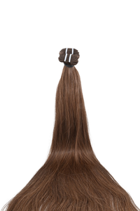 Double Drawn – Weft in Hair Extensions - Brown | 65 cm