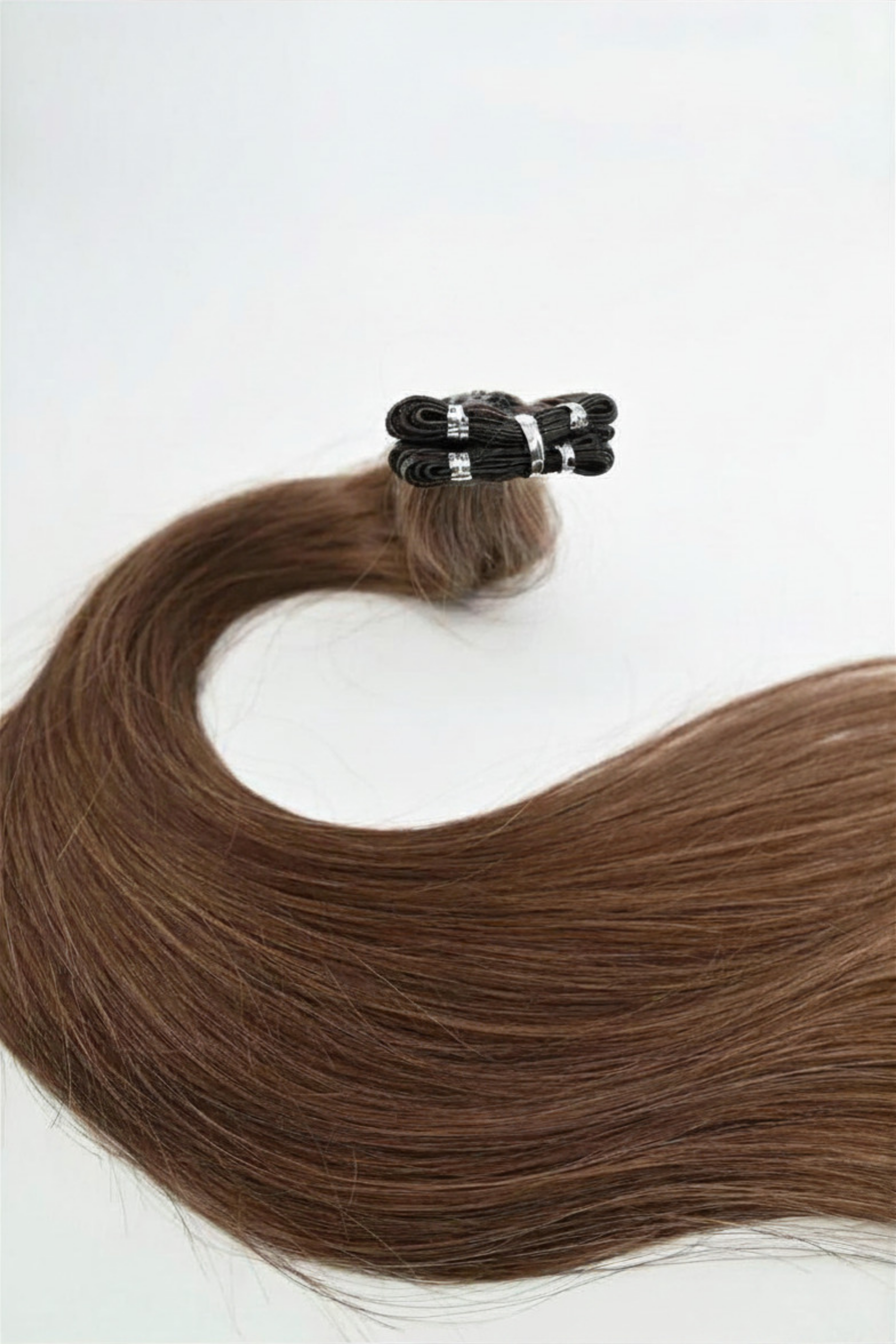 Genius Weft Hair Extensions – Medium Ash Brown – 65cm/26 inch