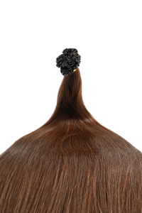 Double Drawn Hair - Keratin Bond Hair Extensions (1g per Strand) - Brown | 65 cm