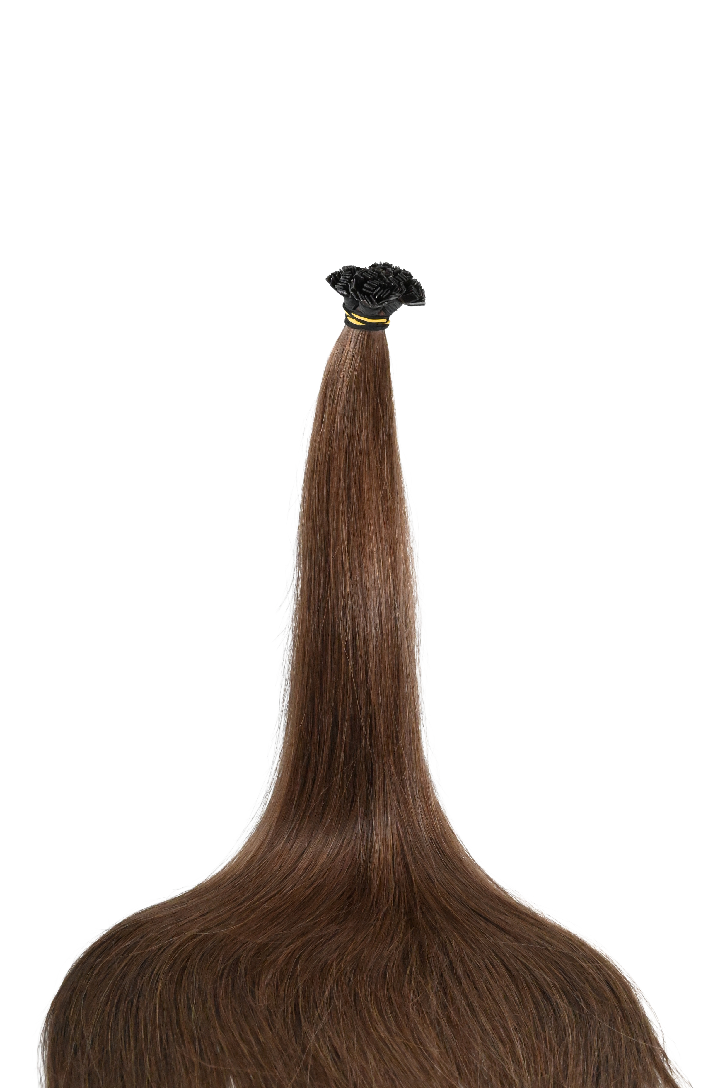 Double Drawn Hair - Keratin Bond Hair Extensions (1g per Strand) - Brown | 65 cm