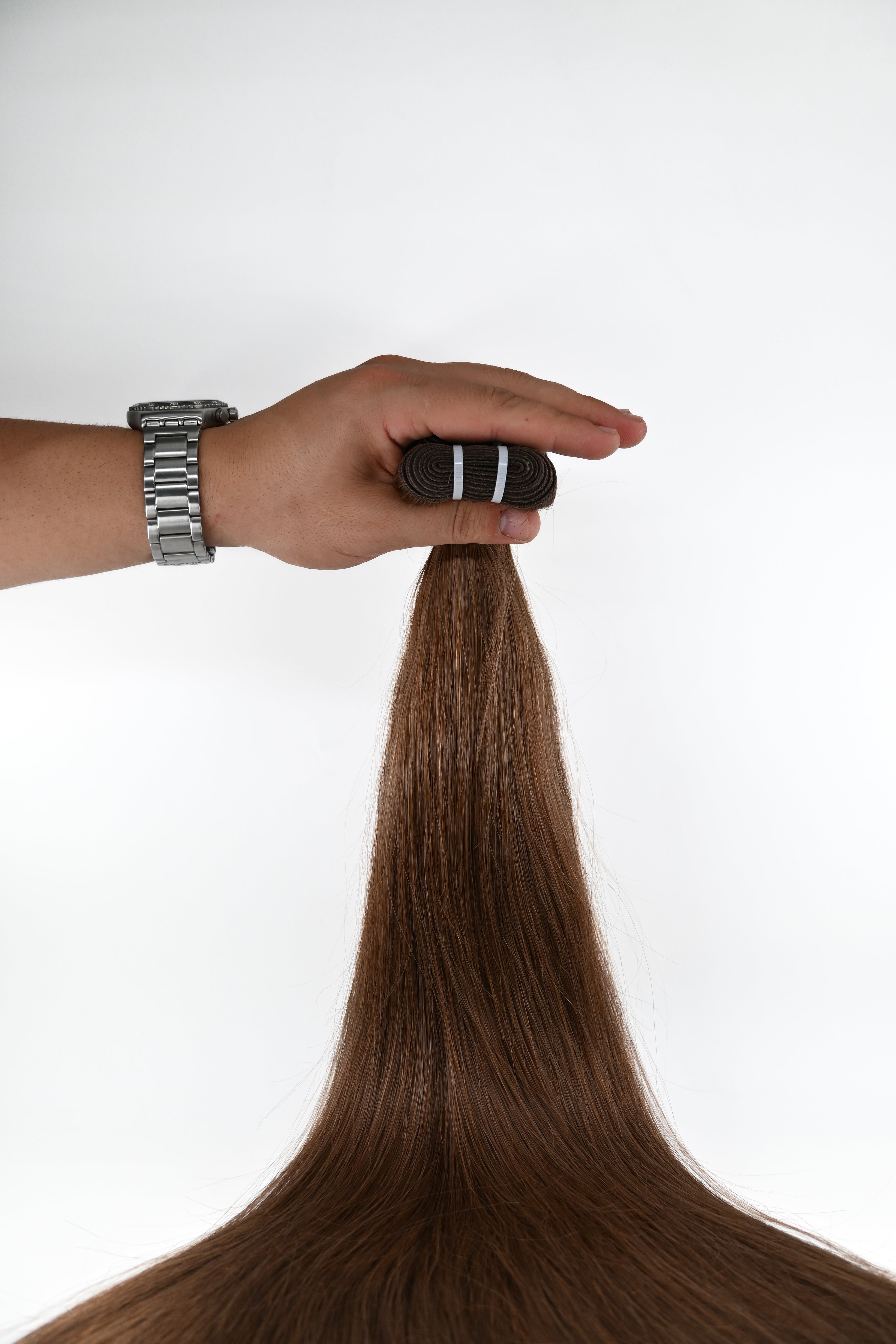 Double Drawn Hair - Weft in Hair Extensions - Brown | 65 cm