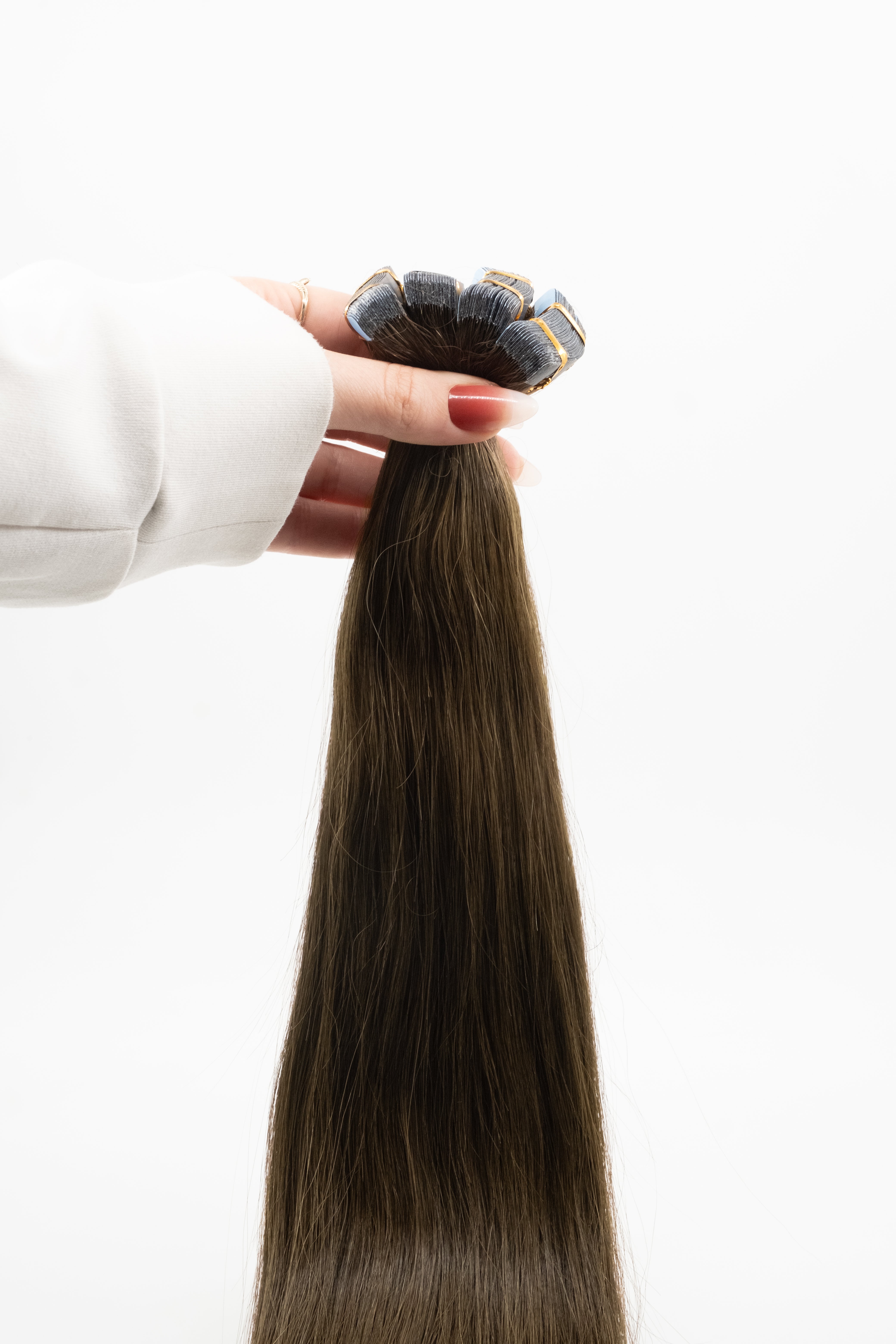 Küllü Koyu Kahverengi Bant Kaynak Saç