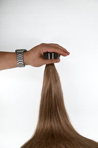 Double Drawn Hair - Weft in Hair Extensions - Brown | 65 cm