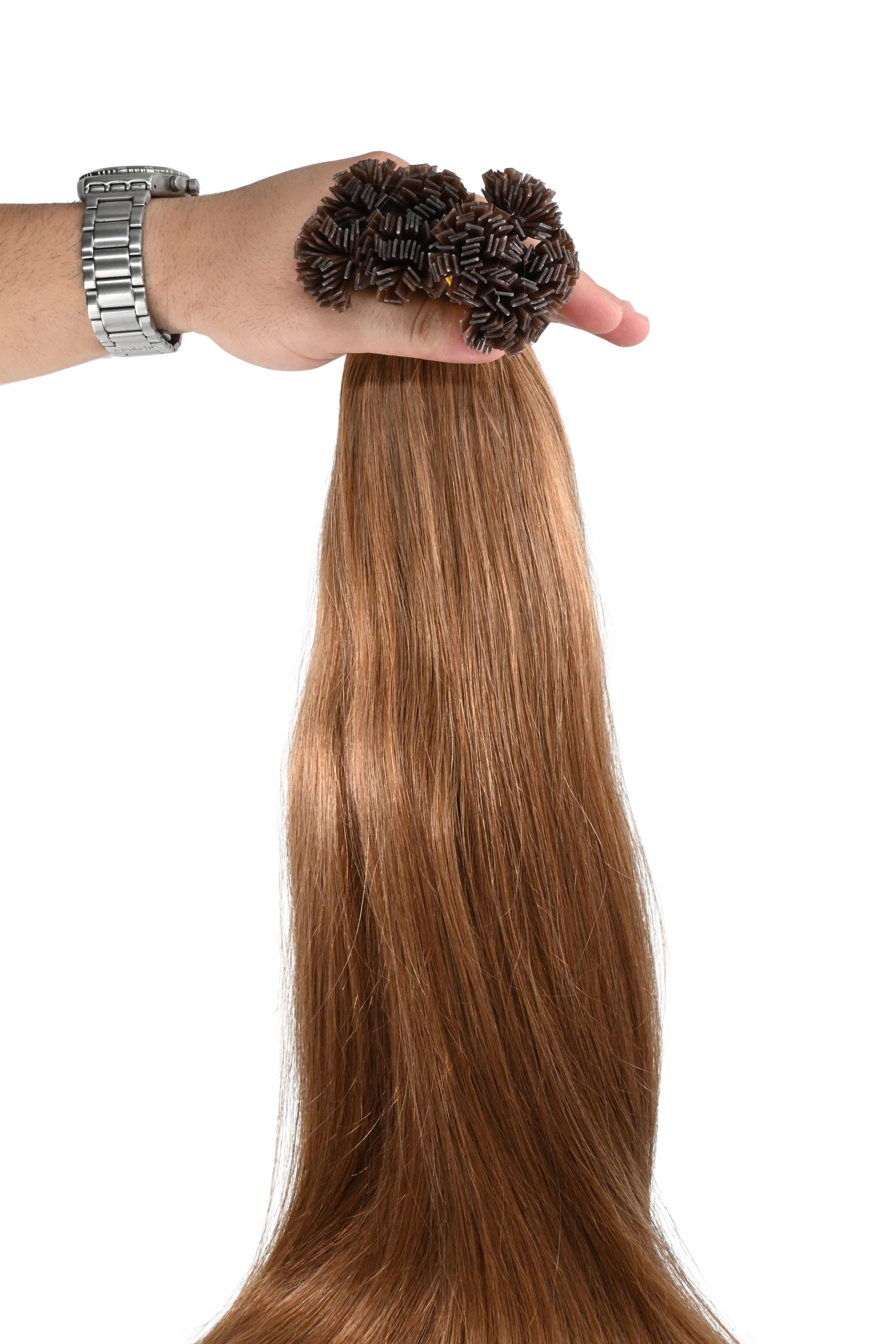 Double Drawn Hair - Keratin Bond Hair Extensions (1g per Strand) - Brown | 65 cm