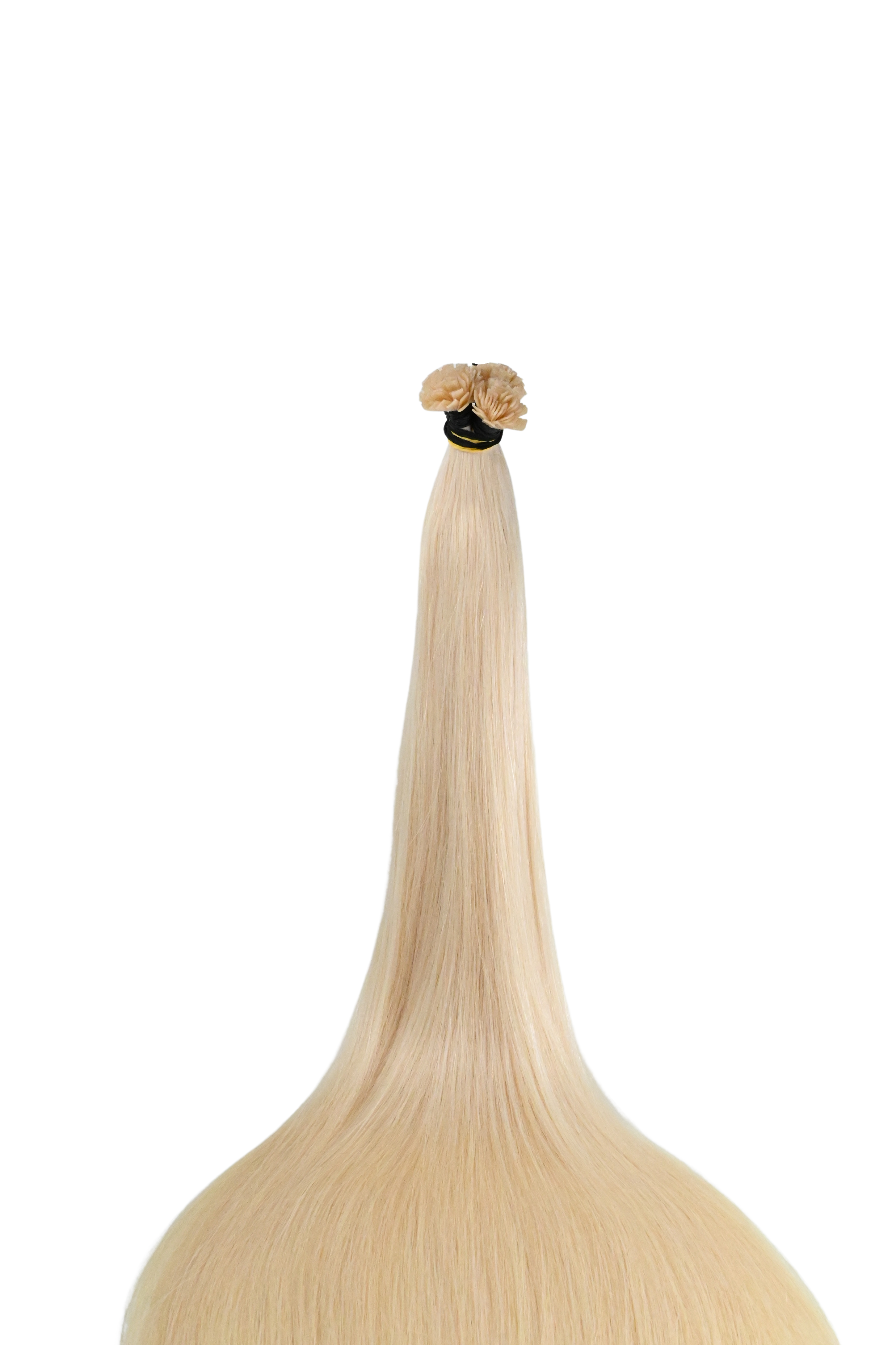Double Drawn Hair - Keratin Bond Hair Extensions (1g per Strand) - Platinum Beige | 65 cm