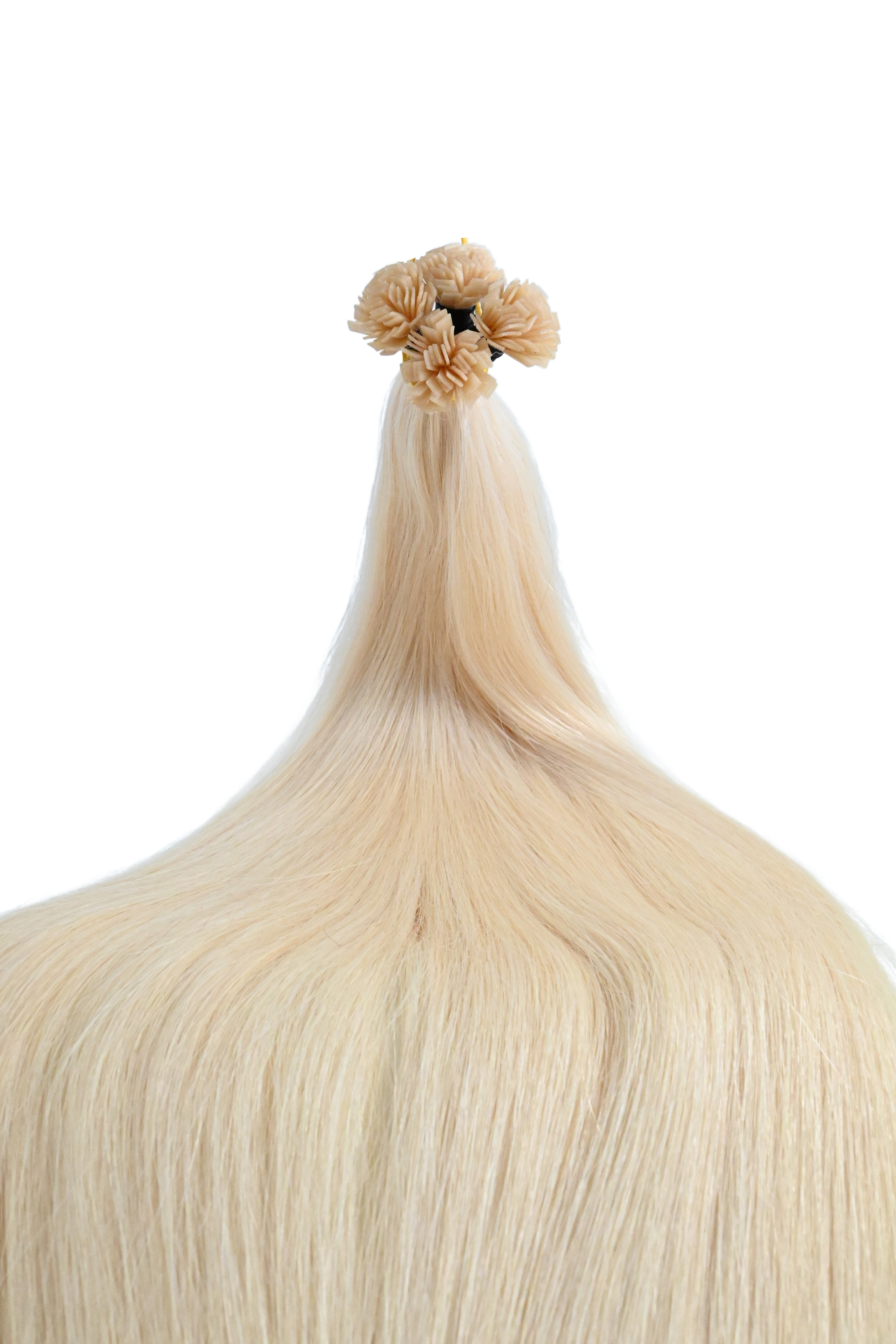 Double Drawn Hair - Keratin Bond Hair Extensions (1g per Strand) - Platinum Beige | 65 cm