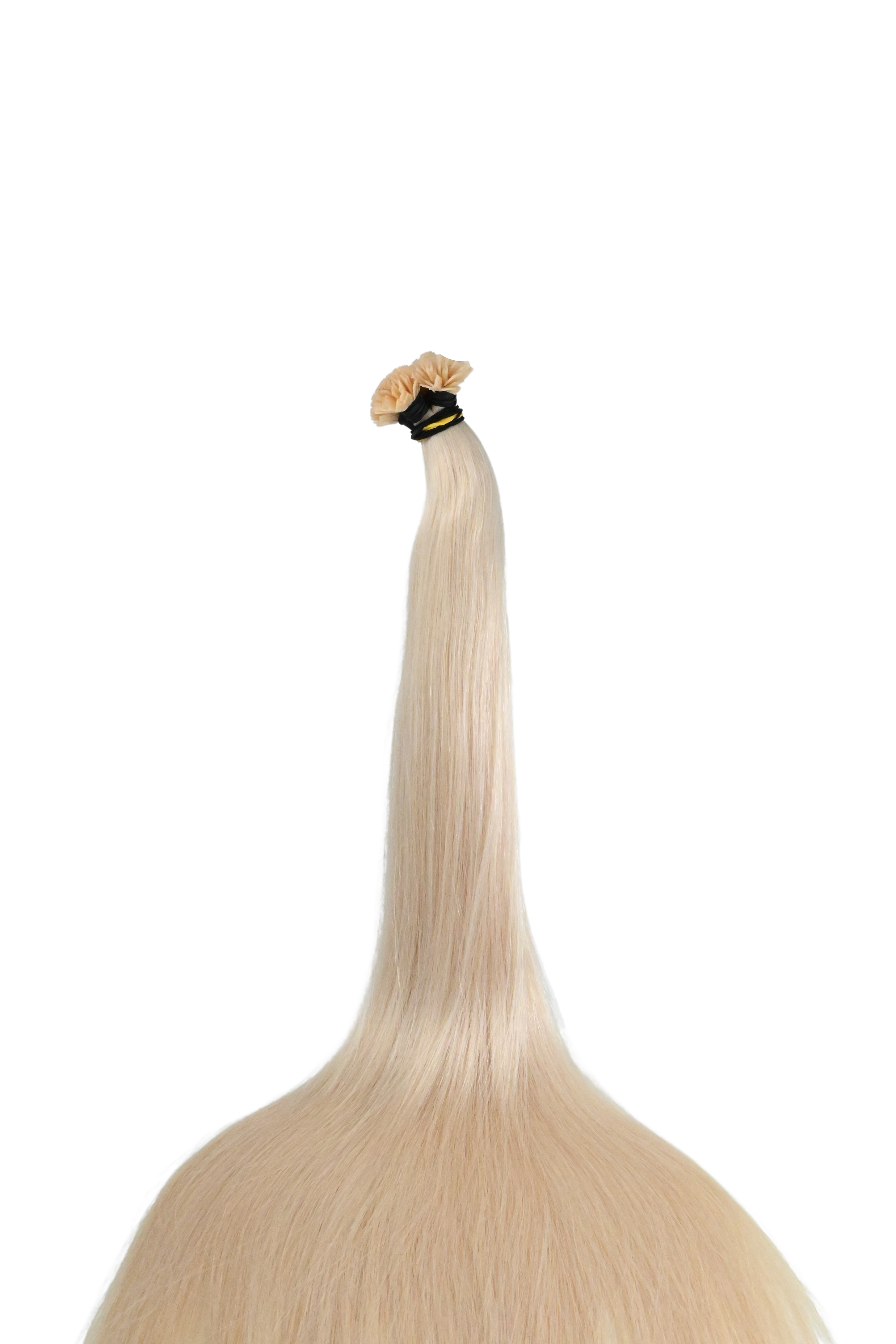 Double Drawn Hair - Keratin Bond Hair Extensions (1g per Strand) - Platinum Beige | 65 cm