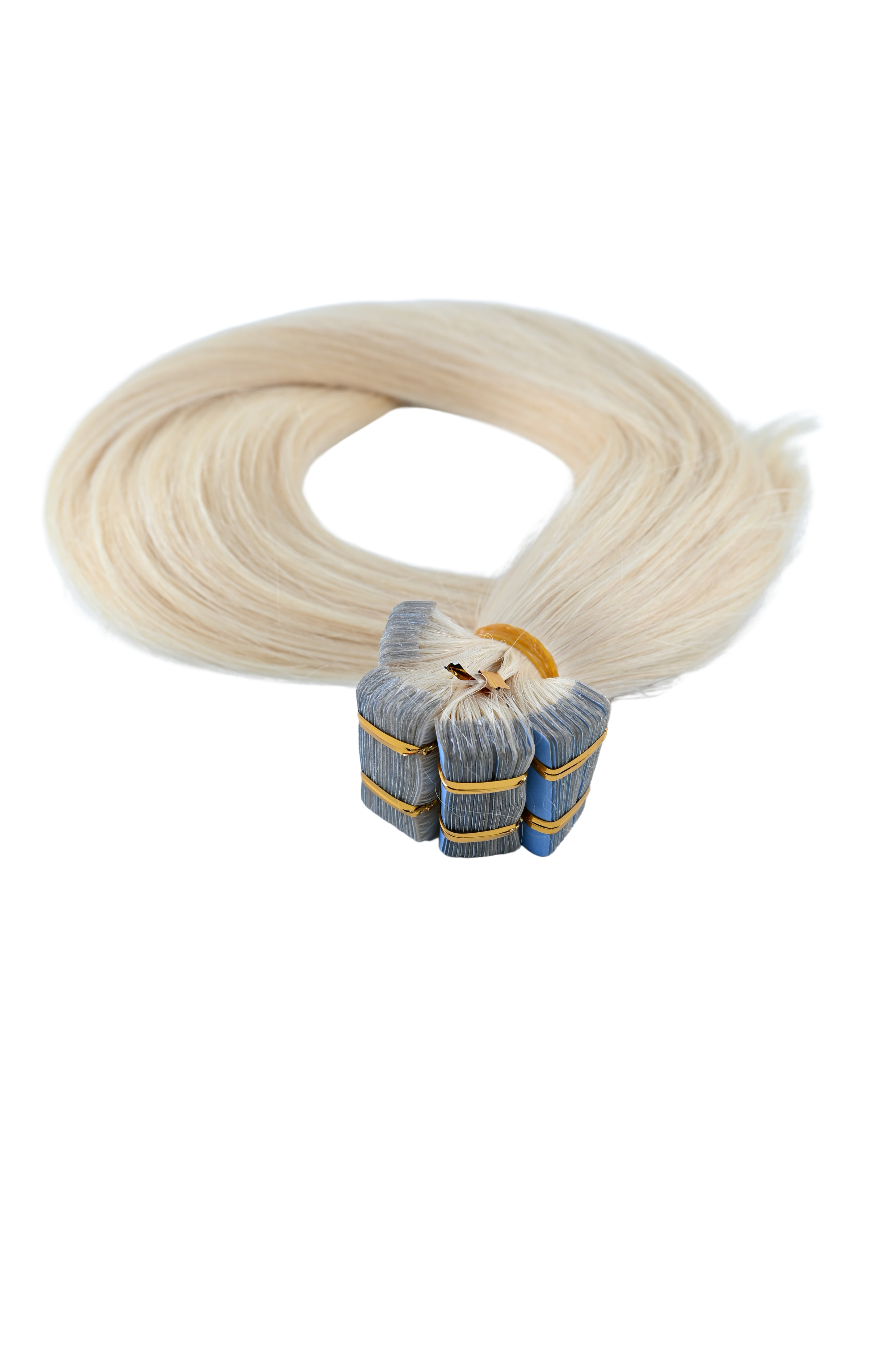 Invisible Tape-In Hair Extensions – Platinum Blonde – 65 inch