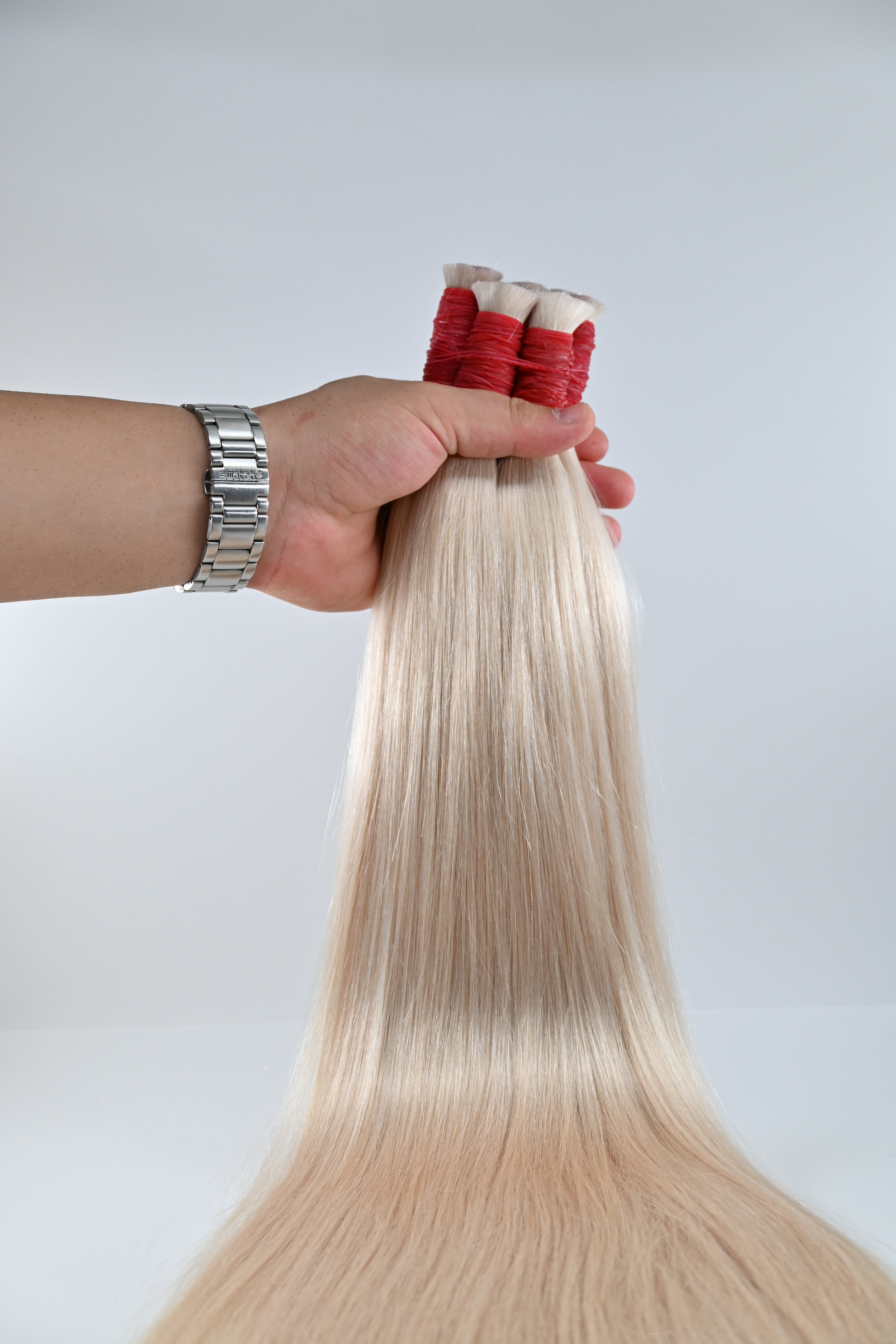 Endonezya Beyaz Platin Rengi Ham Saç