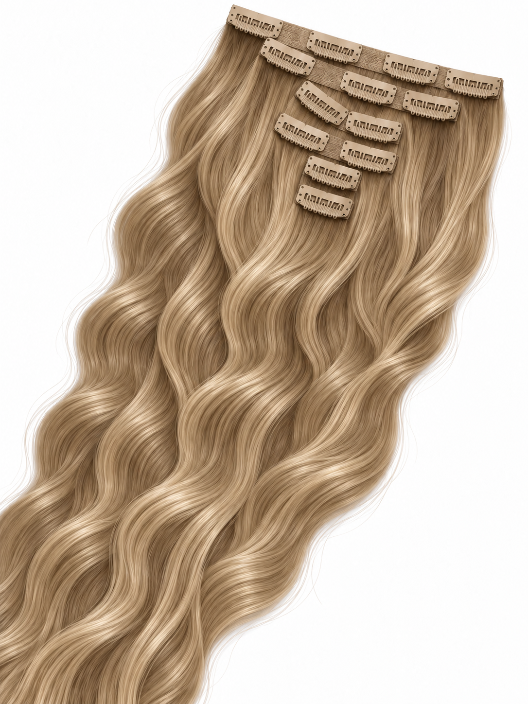 Clips Hair Extensions 65 cm Dark Blonde (8-4)