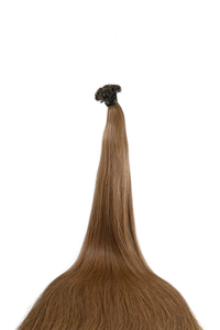Cheveux 100 % Humains Épais de la Racine aux Pointes – Extensions Micro kératine d' 1 Gramme – Marron Cendré  | 65 cm
