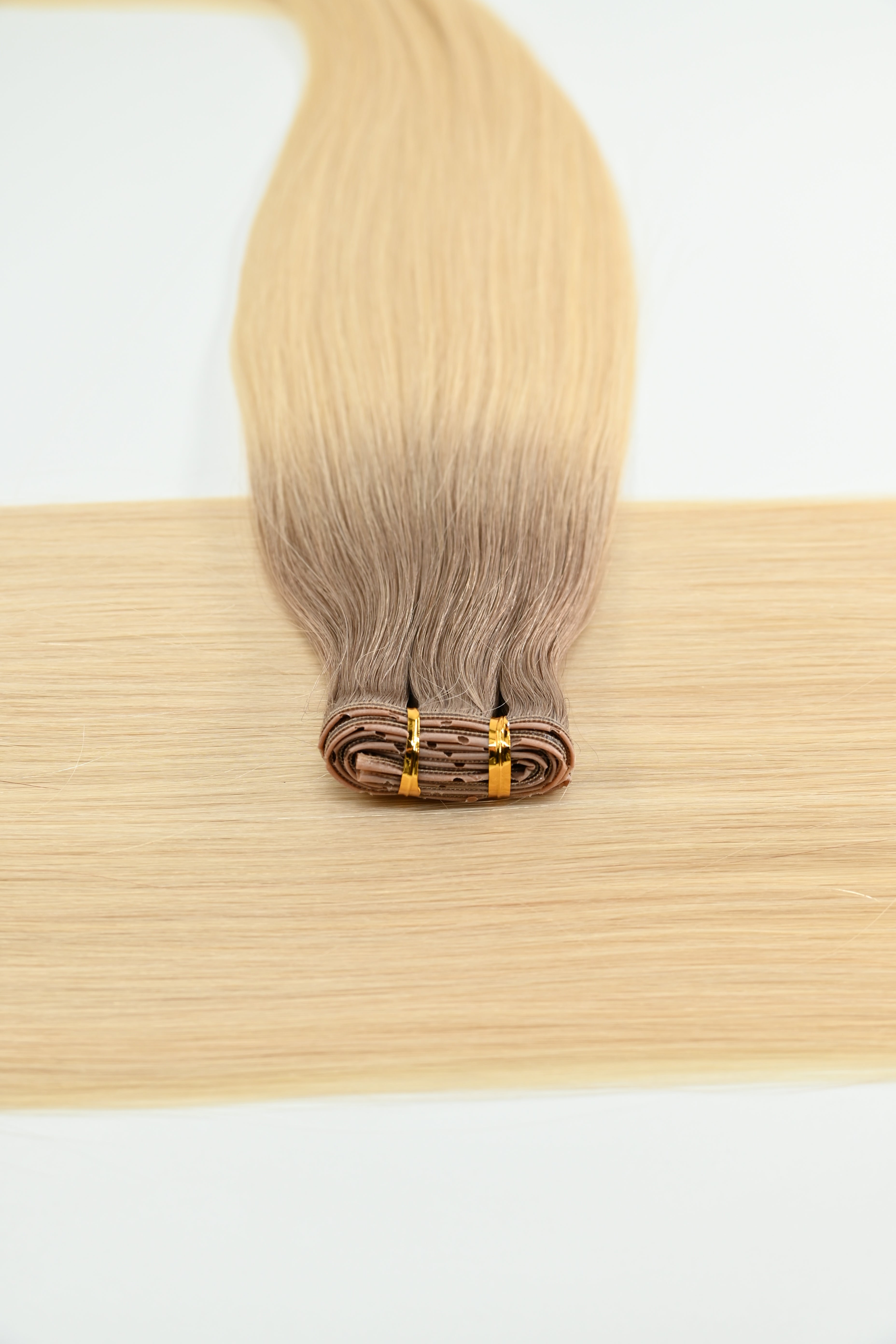 Superior Butterfly Weft -Ash Root to Golden Blonde Ombre | 65cm
