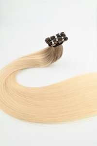 Genius Weft Hair Extensions – Ash Brown to Ice Blonde Ombre – 65cm/26 inch