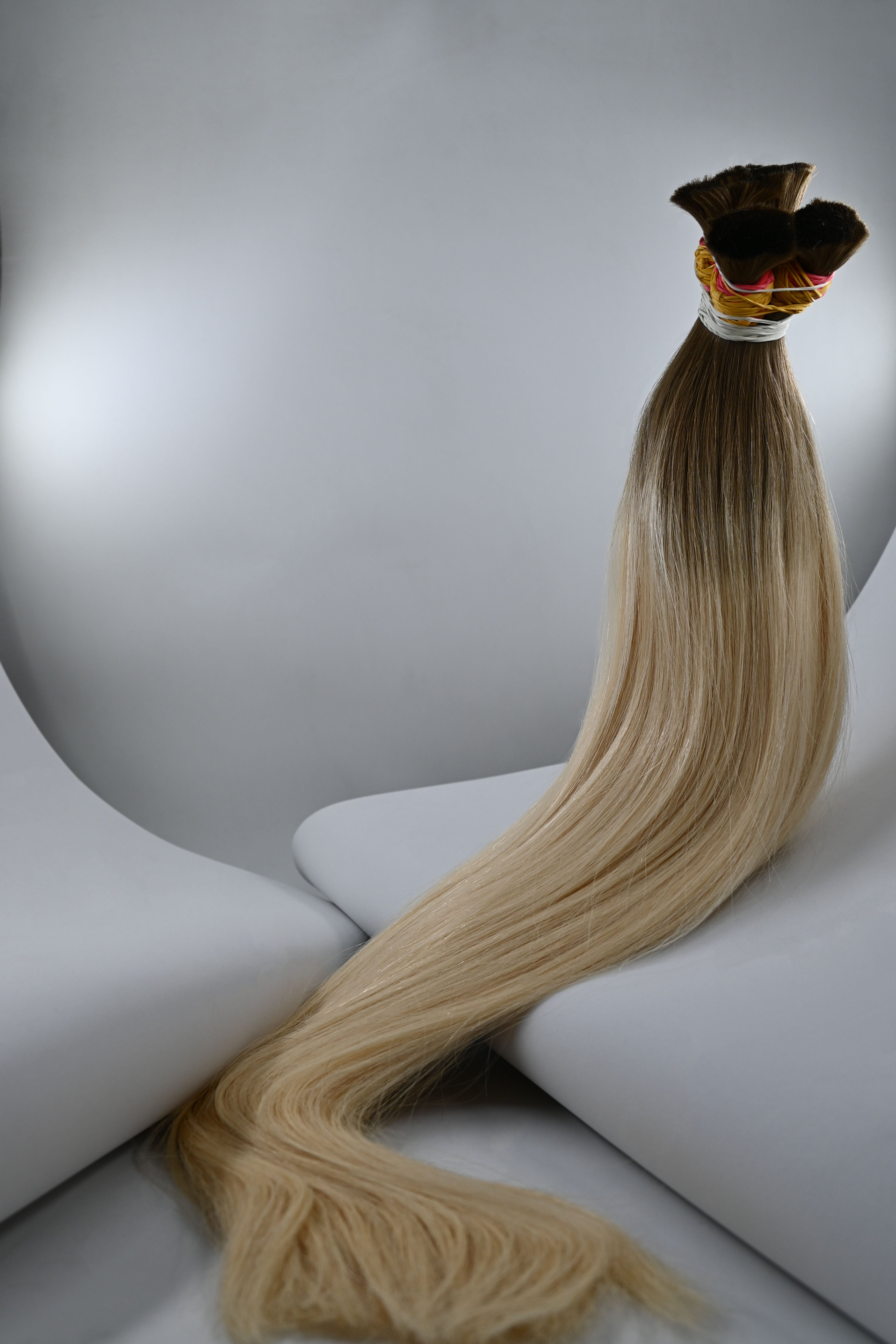 Yuan Saçı Açık Omreli Koyu Sarı | 65cm