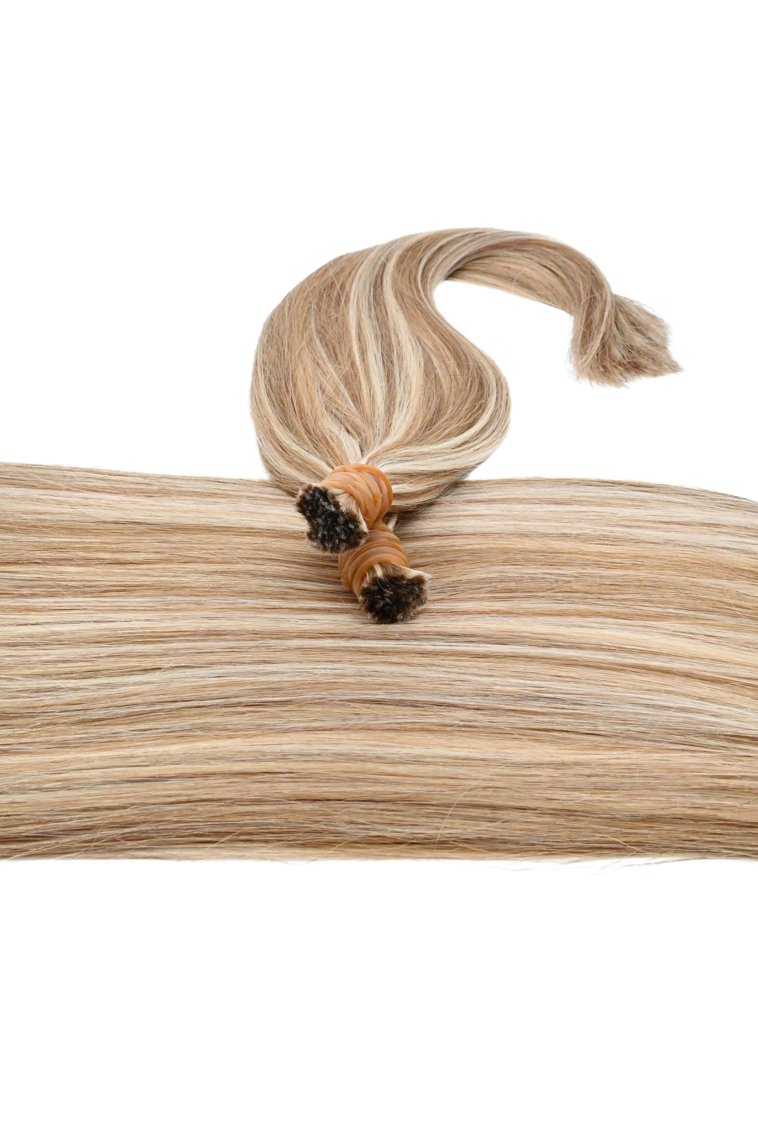 Super Double Drawn  Hair Highlighted Mix / Brown with Blonde Highlights | 60cm