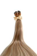 Super Double Drawn  Hair Highlighted Mix / Brown with Blonde Highlights | 60cm