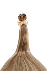 Super Double Drawn  Hair Highlighted Mix / Brown with Blonde Highlights | 60cm