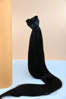 Dipten Uca Dolu İnsan Saçı – Natural | 80 cm