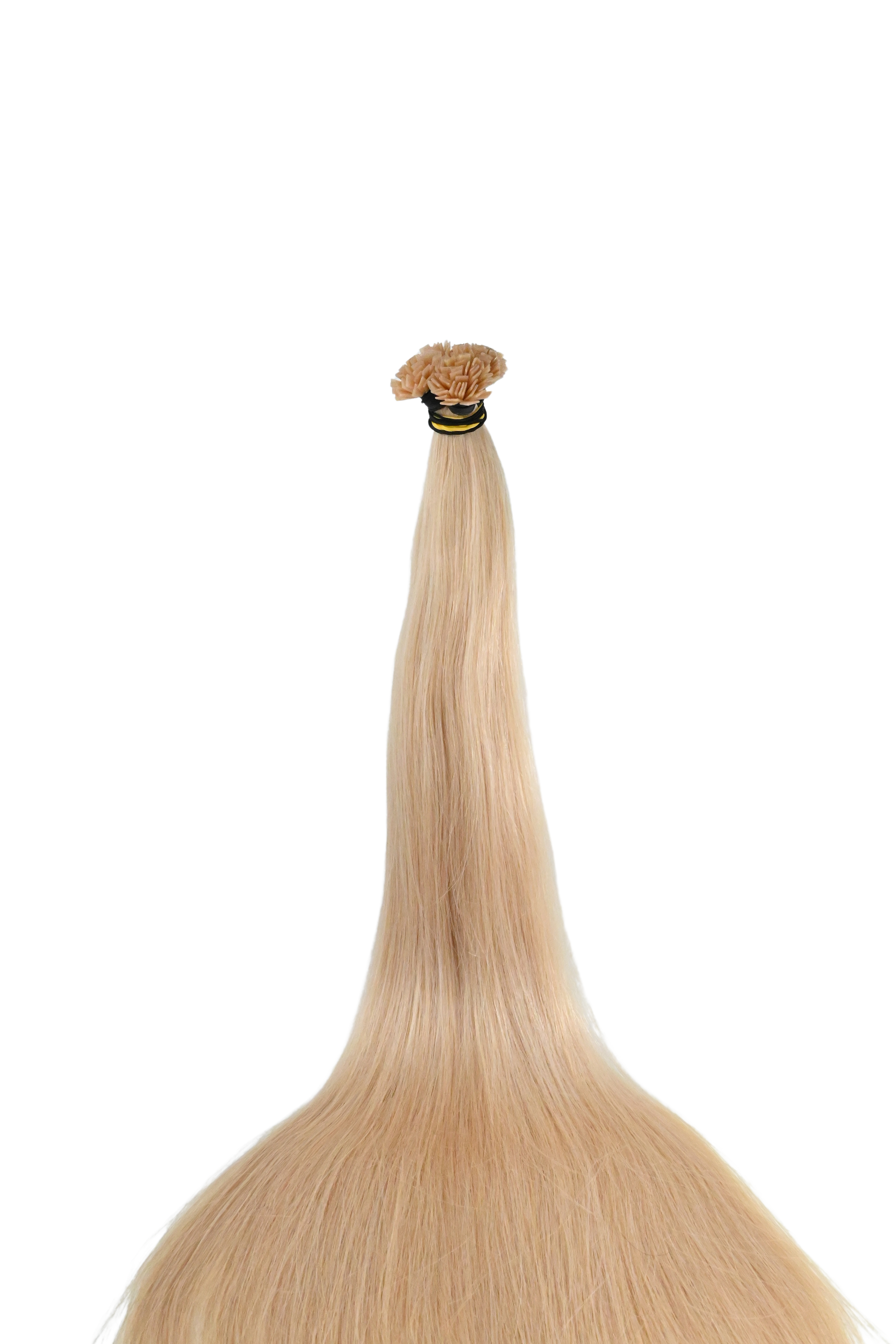 Double Drawn Hair - Keratin Bond Hair Extensions (1g per Strand) - Platinum Beige | 65 cm