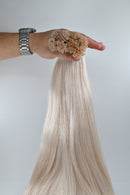 Double Drawn Hair - Keratin Bond Hair Extensions (1g per Strand) - Platinum Blonde | 65 cm