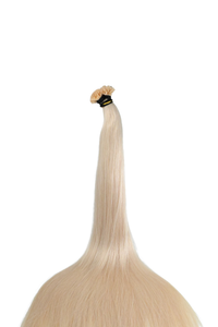 Cheveux 100 % Humains Épais de la Racine aux Pointes – Extensions Micro kératine d' 1 Gramme – Blond Polaire  | 65 cm