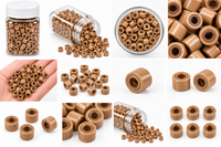 Nano Absolute Hair Extension Beads – Milk Coffee Brown