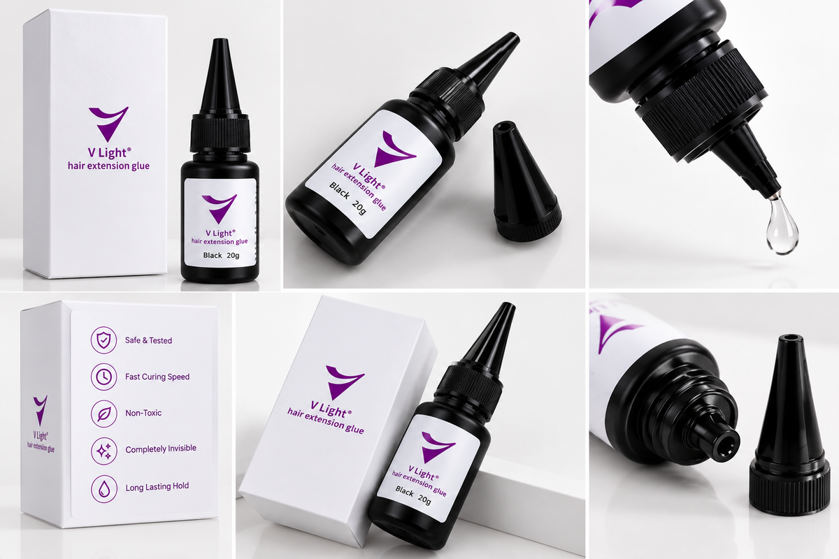 V-Light Hair Extension Glue – Black 20g