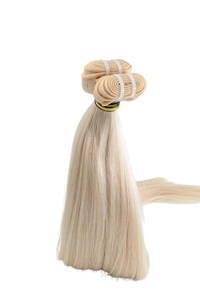 Double Drawn – Weft in Hair Extensions - platinum blonde | 65 cm