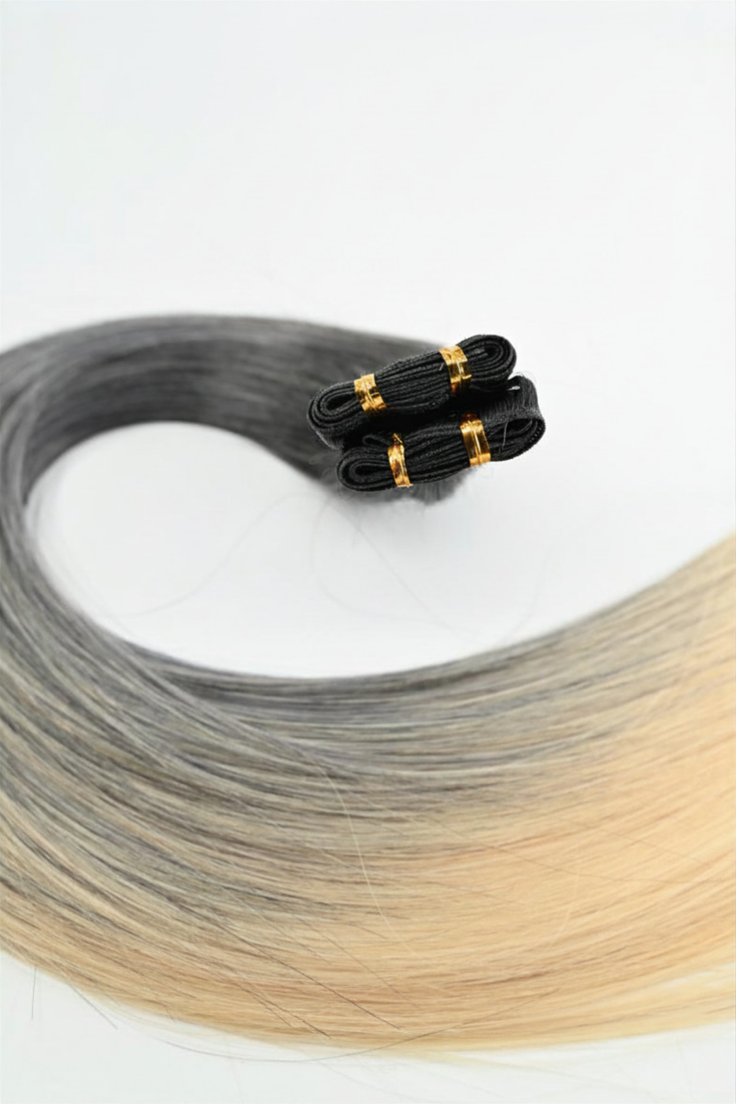 Genius Weft Hair Extensions – Black to Blonde Ombre – 65cm/26 inch