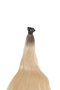 Genius Weft Hair Extensions – Ash Brown to Ice Blonde Ombre – 65cm/26 inch