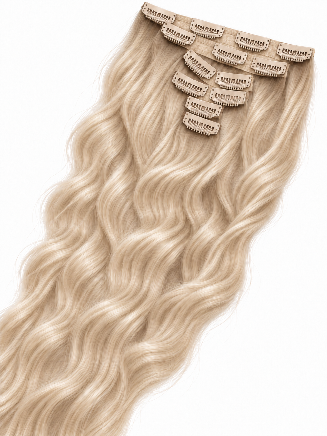 Clips Hair Extensions 65 cm Light Ash Blonde (H4/Ice)