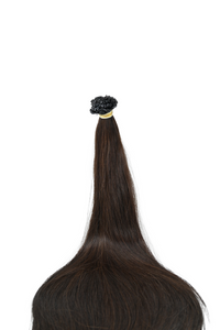 Double Drawn Hair - Keratin Bond Hair Extensions (1g per Strand) - Brown | 65 cm