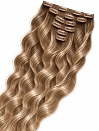 Double Drawn Wavy Clip-In Hair Extensions – Ashy – 7#