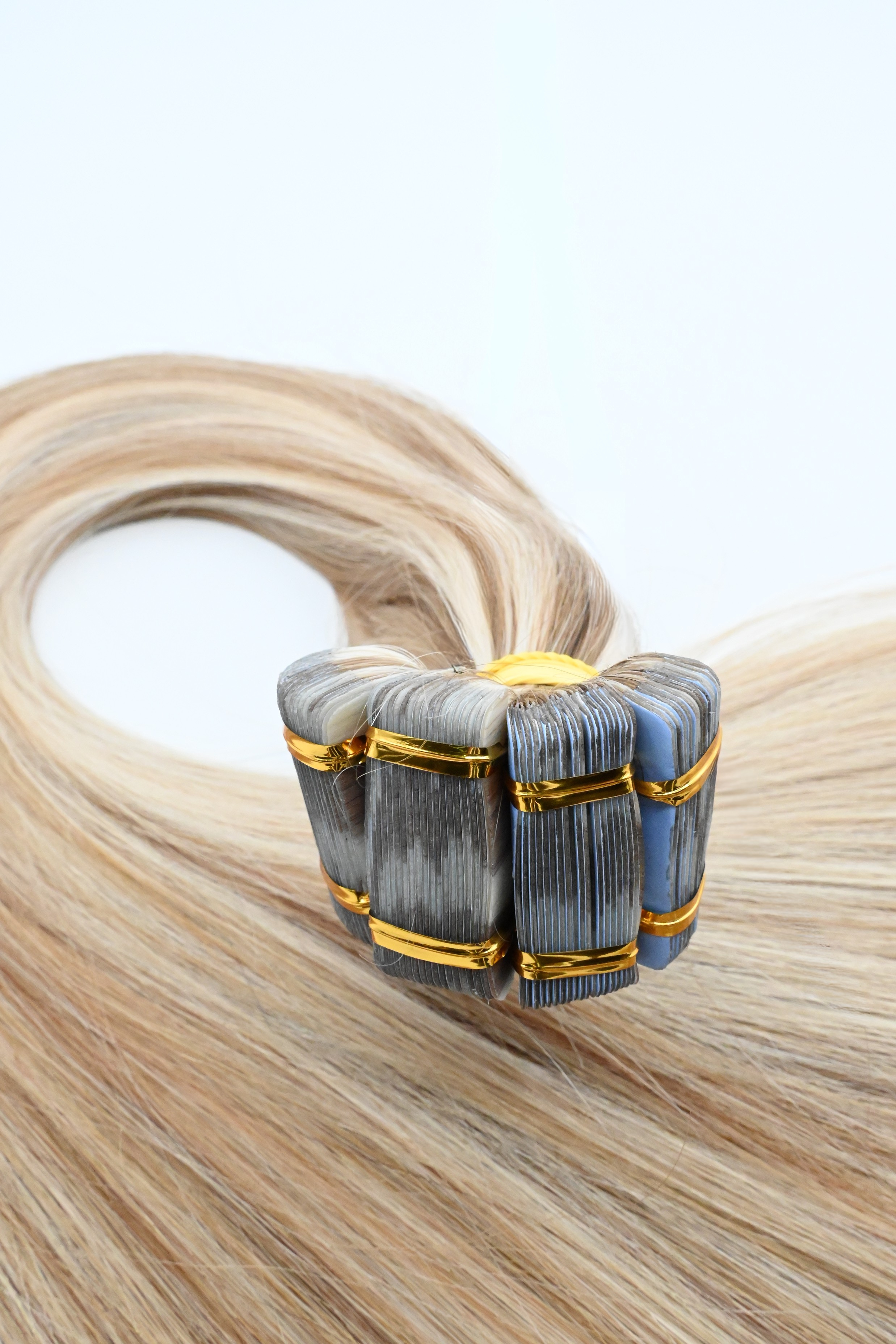 Tape in Double Hair Extensions | Highlighted Dirty Blonde | 65cm
