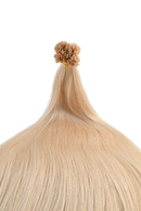 Double Drawn Hair - Keratin Bond Hair Extensions (1g per Strand) - Platinum Beige | 65 cm